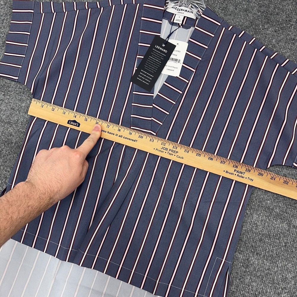 Mizzen Main Shirt Womens S Blue V Neck High-Low Blouse‎ Top Performance Office - Picture 7 of 10